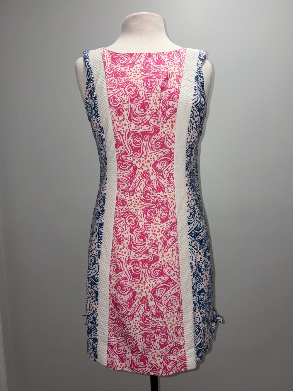 Lilly Pulitzer 6 shift Pink Blue Delia Starfish dress bows